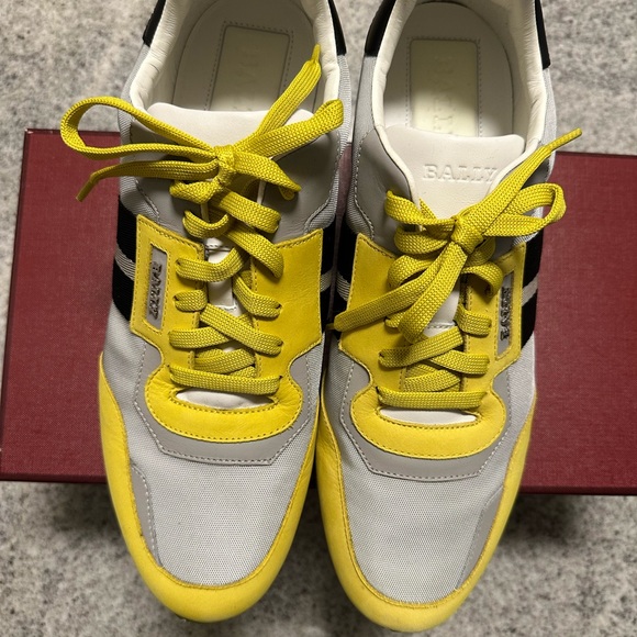 BALLY Men’s Astfeld Lace-Up Sneakers in Yellow size US 10 - Picture 2 of 14